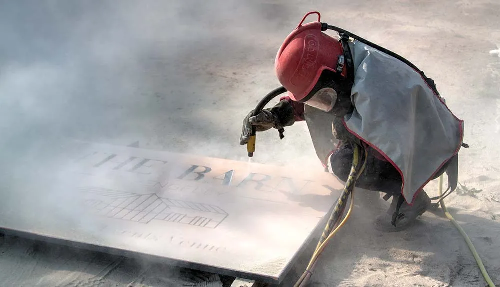 Sanblasting Large Sign